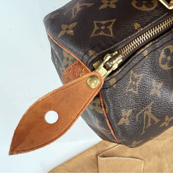 LOUIS VUITTON LV Monogram Speedy 30 Satchel Bag Vintage 1996 Authentic - Picture 5 of 16